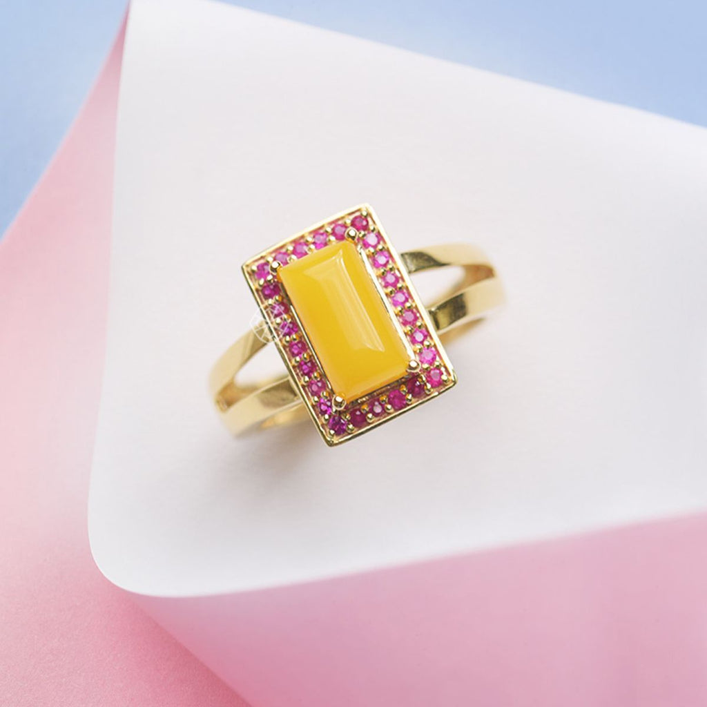 Falak Amber Ruby Ring image 0