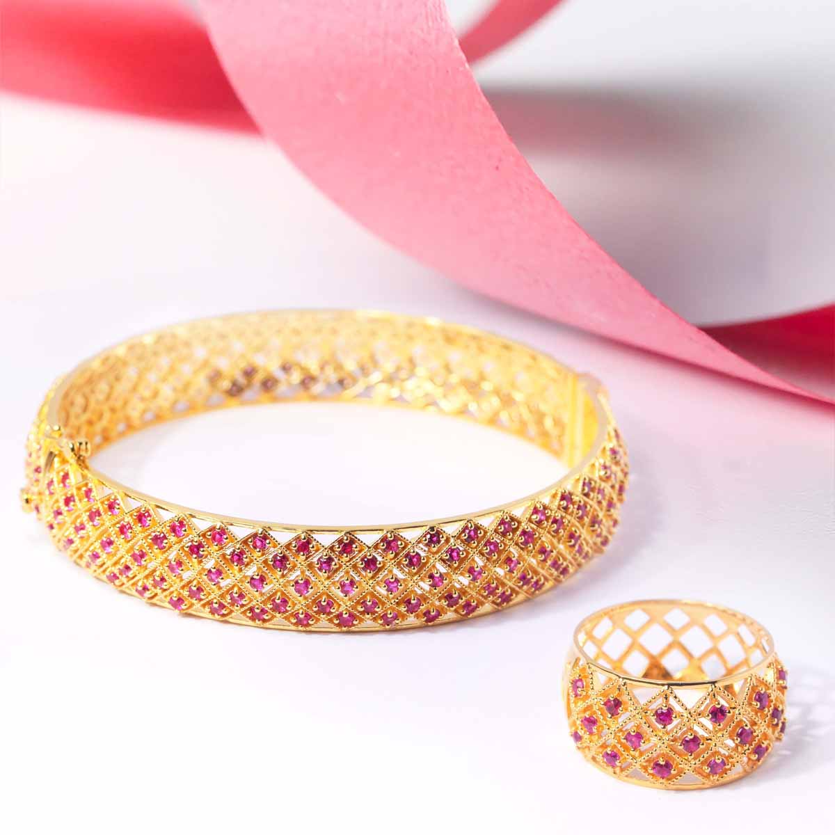 Samara Ruby Set (Silver) image 0