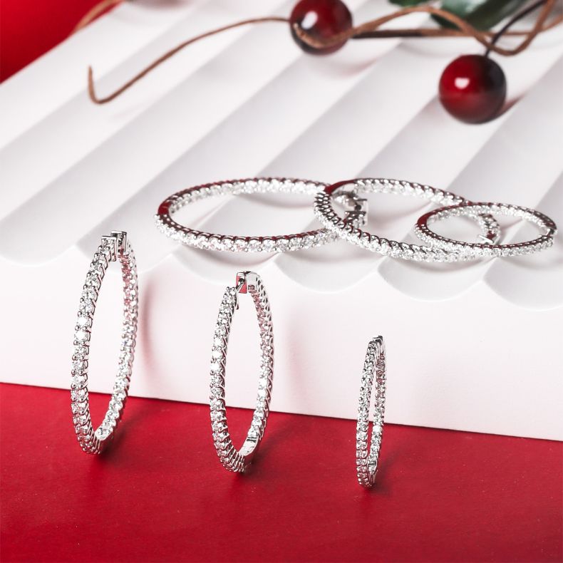 Lunar Diamond Hoops 3 product view