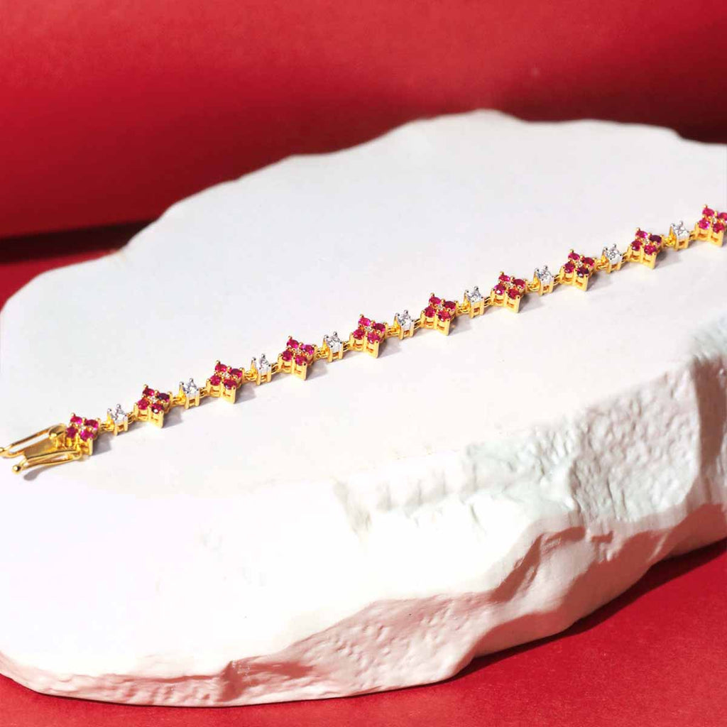 Azra Ruby Bracelet (Gold) image 0