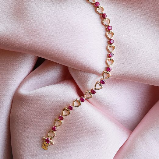 Ira Ruby Heart Bracelet image 0