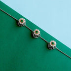 Amir Emerald & Diamond Buttons image 0