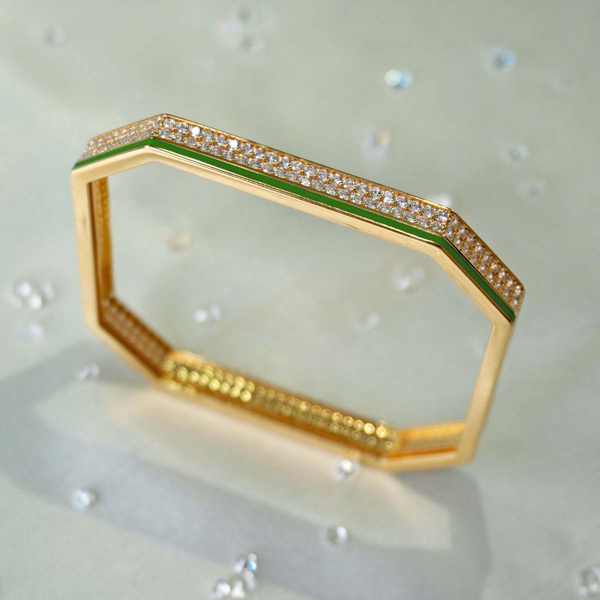 Safaa Enamel Square Bangle image 8