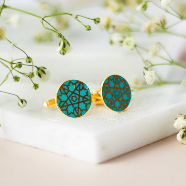 Hank Turquoise Men Cufflinks product view