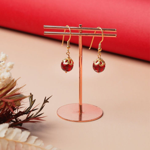 Red Amber Earrings image 0