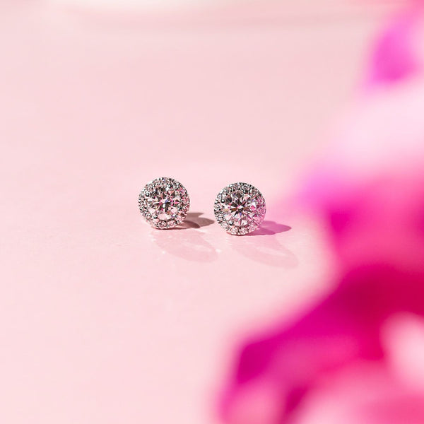 Round Solitaire Earrings product view