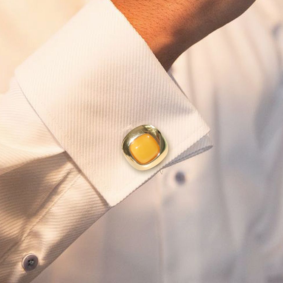 Shannon Amber Cufflinks detail view