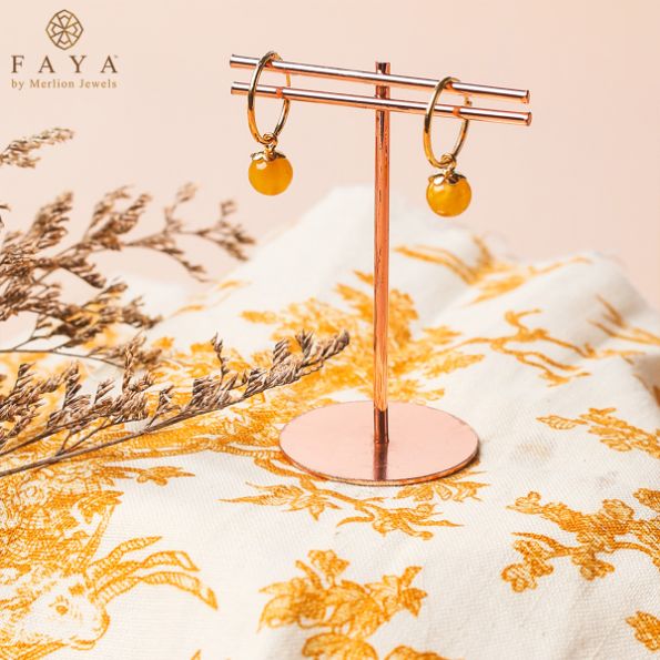 Yellow Amber Earrings image 1